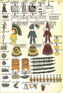 Manuscrito de la cultura azteca.