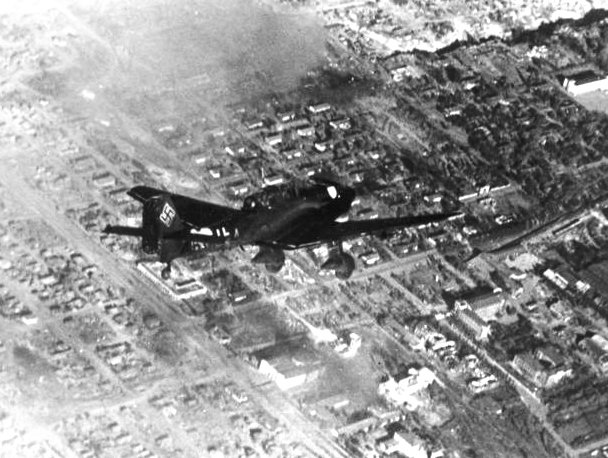 Avión alemán durante la Batalla de Stalingrado
