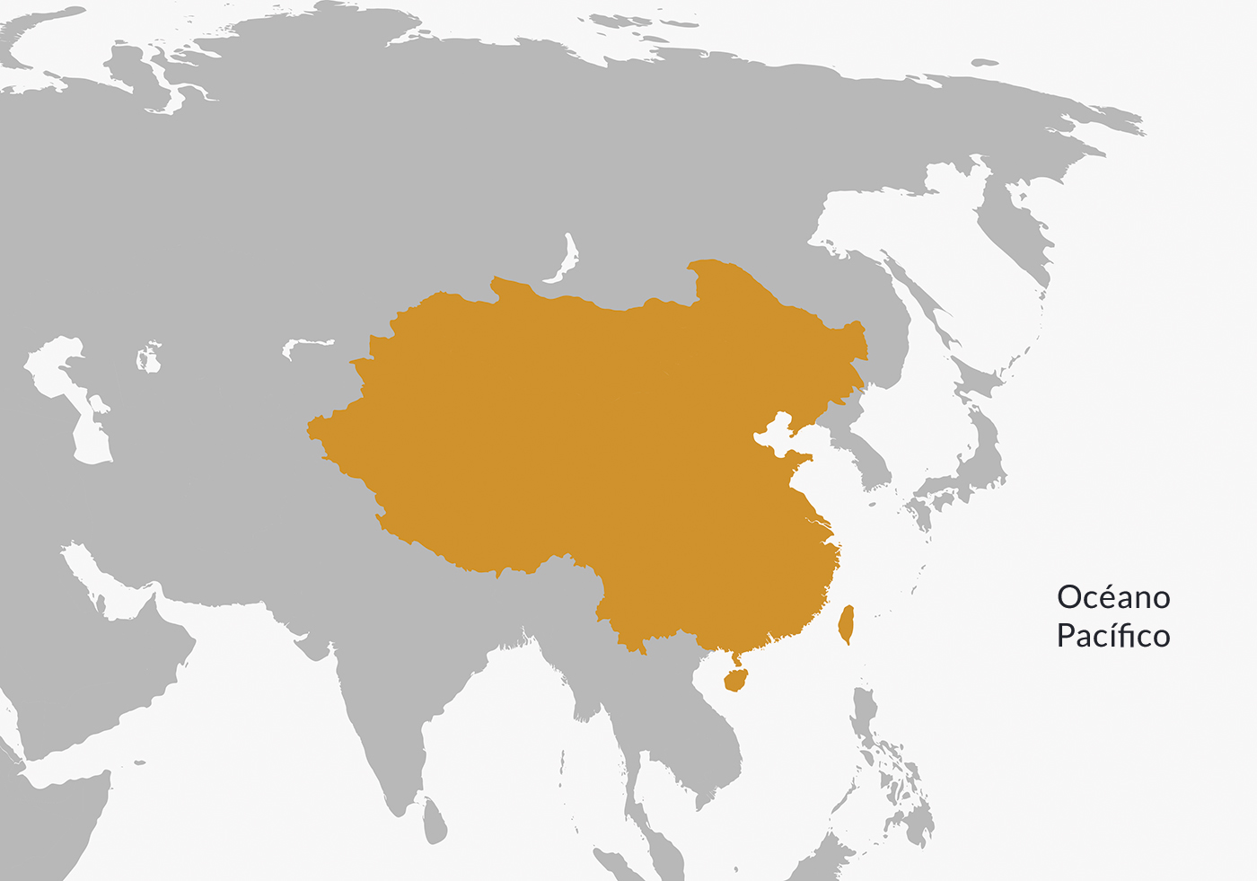 Mapa de ubicación del Imperio chino.