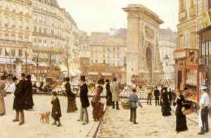 pintura del Boulevard Saint Denis, en París