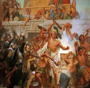 ilustración de la captura de Moctezuma