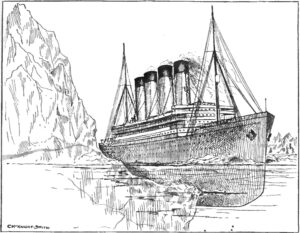 ilustración del titanic