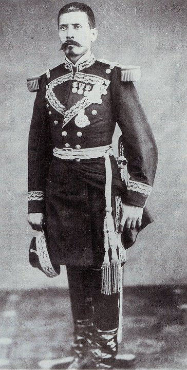 Porfirio Díaz con uniforme militar en 1876.